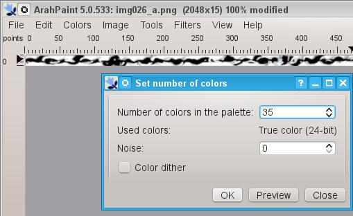 User Guide Figure 152: Reducing the number of colors We have reduced the number of colors to 35. You can see that many of them are almost identical.
