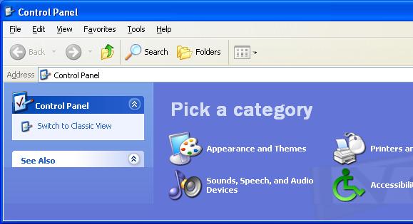 PREPARATION Windows XP q Click [Control Panel] in the <Start> menu.