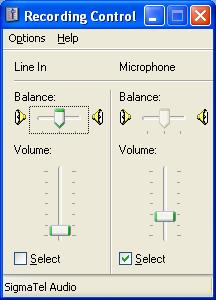 When USB Audio CODEC is used: [Volume...] is deactivated, and the recording audio volume level cannot be changed.