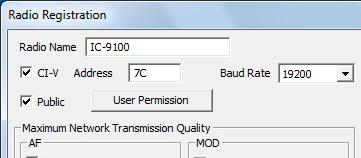 OPERATING AS A BASE STATION D Radio s basic information setting q In the Remote Utility, select the Server Setting mode. Then, click the [Radio List] tab to display the Radio List screen.