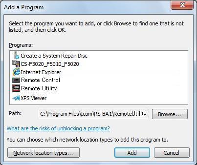Click q Click e Click [Allow a program through Windows Firewall].