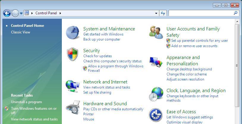 PREPARATION Windows Vista q Click [Control Panel] in the