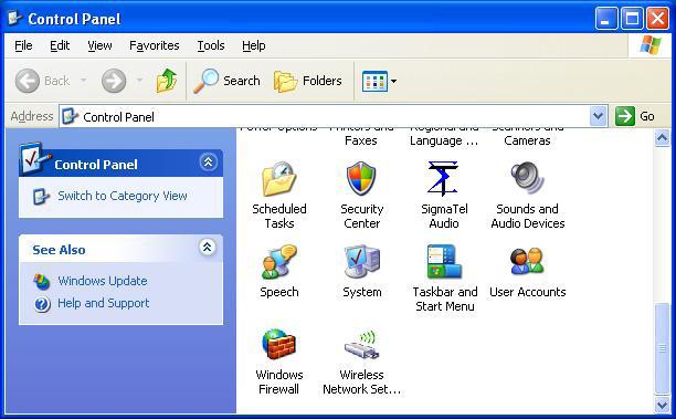 PREPARATION Firewall setting Windows XP q Click [Control