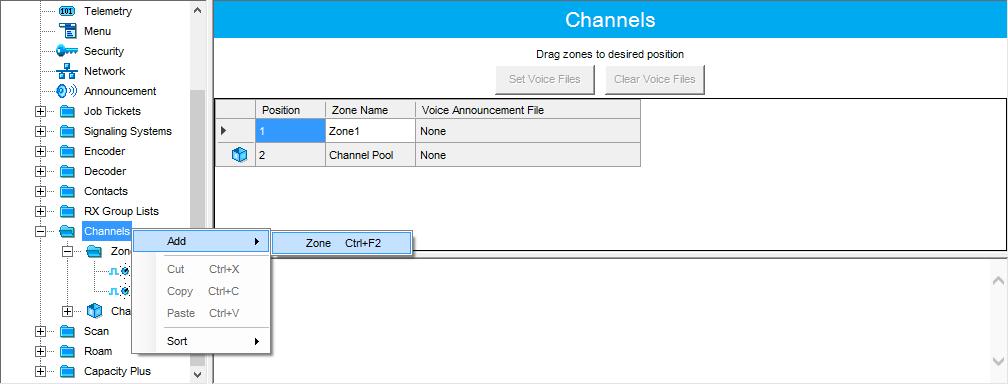 Configuring MOTOTRBO Equipment 4.3.5 Channels In the left pane, select the group you have added.