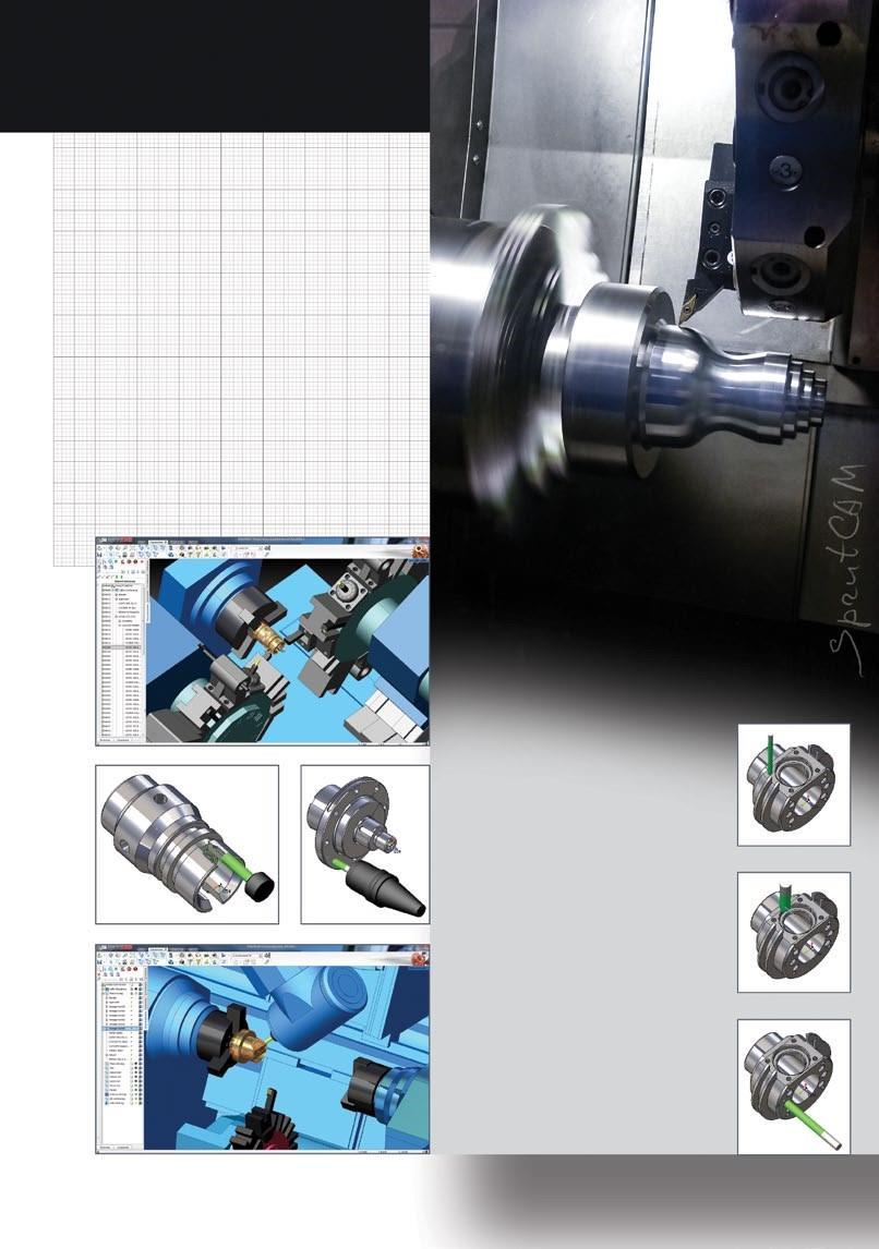 LATHE SprutCAM includes a full range of strategies for the turning of both simple and complex parts.