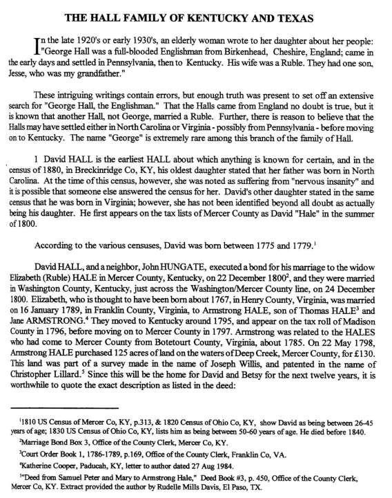 The following two pages show an example of a well documented family history which meets the proof requirements of the NSSAR.