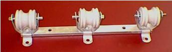 Removable 2-1/4" porcelain insulator. Triplex anchor.