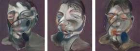 Equally significant and brilliant is Francis Bacon s Three Studies for Self- Portrait, 1974, a triptych that follows in the vein of Bacon s heroes, Rembrandt and Van Gogh, in exploring the