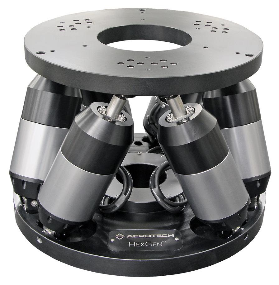 HexGen HE300-230HL Hexapods and Robotics HexGen HE300-230HL Hexapod Six-DOF Positioning System Six degree-of-freedom positioning with linear travels to 60 mm and angular travels to 30 Precision