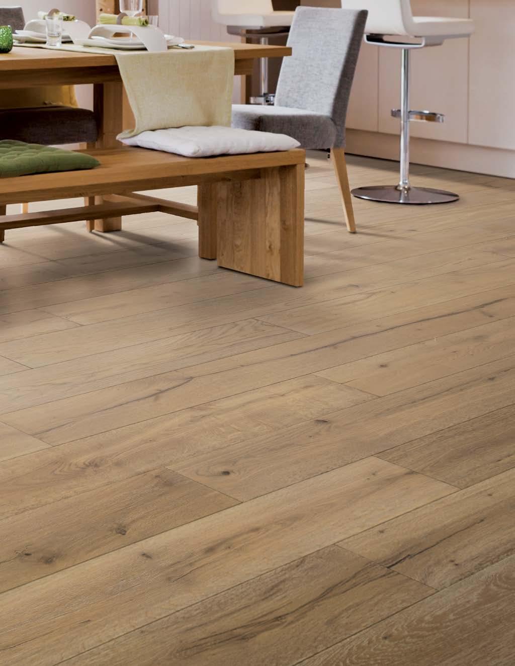 erno Ferno s age reclaimed hardwood flooring maintains the true representation of European Oak by highlighting natural distressing, character, and thermal treatments.