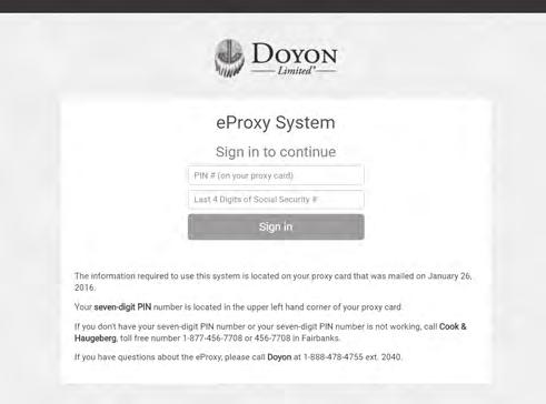 Electronic Voting Instructions The eproxy is used for all the same purposes as a paper proxy.