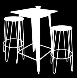 2 hairpin BAR STools, below Includes: 80 x