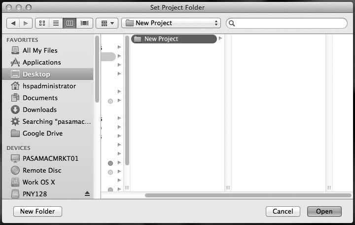 To create a new empty recording session, select the Prompt for project location option.