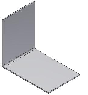 6. To create a flange on one end: On the Sheet Metal Features panel bar, click