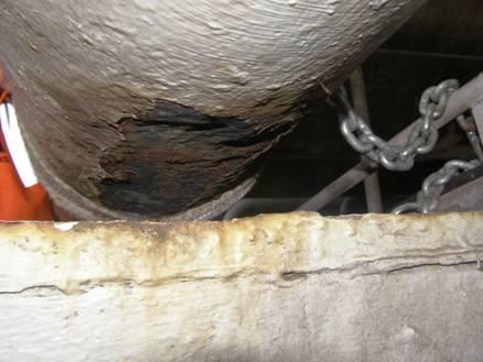Corrosion Under Supports (CUPS) Touch point corrosion detected using GWT.