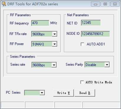 Instruction of RF7020-27 parameters Parameter options default MCU data rate 1200,2400,4800,9600,19200,38400, 57600bps 9600bps Series Parity Check Disable, Even Parity, Odd Parity Disable Frequency
