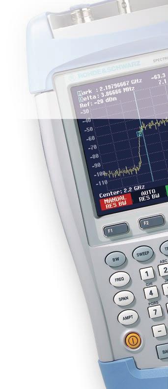 Handy, robust and portable The R&S FSH3 has been designed as a robust, portable spectrum analyzer that can be used in the field.