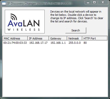 User s Manual Using the Spectrum Analyzer 1. If you will be using a Windows PC, download the AvaLAN IP Discovery Utility from our website and extract ipfinder.