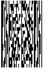 Sample Barcodes When reading a MicroPDF417 barcode, you need to scan it horizontally from the top/bottom row of the barcode to the bottom/top.