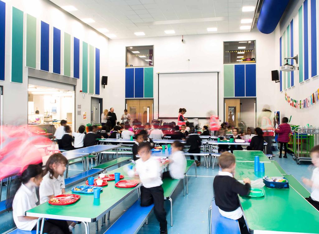 Orion School, London - Canteen - image courtesy of Chris Chudleigh, BIM Structural design Make Learning Count Creating inspirational learning environments is key to inspiring the next generation and