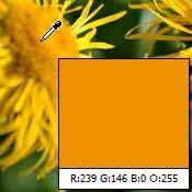 122 Colour and Greyscale To define foreground and background colour: 1. Select the Colour Pickup Tool on the Tools toolbar.