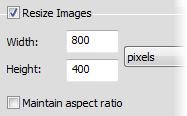 Print, Export, and Share 169 Changing image size As well as changing file formats, PhotoPlus can use batch processing to alter image sizes in bulk (using a choice of resampling methods) via Resize