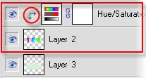 Making Image Adjustments 43 Clipping adjustment layers Clipping allows you to restrict the scope of an adjustment layer, i.e. the adjustment influences only the layer immediately below it, rather than all underlying layers.