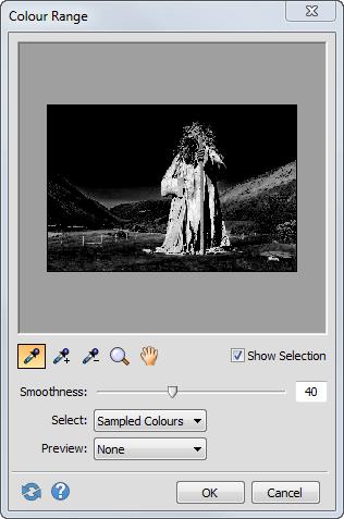 Manipulating Images 85 Selecting layer opacity/transparency New layers are transparent (they have an alpha channel), but once you've placed pixels on the layer you'll be able to select between the