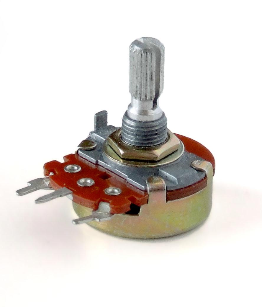 Encoders Potentiometers A potentiometer consists of a resistor and a movable contact element. When the contact element moves, it divides the resistor in to two resistance elements R 1 and R 2.