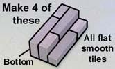 Glue together these smooth flat blocks as shown to make the step