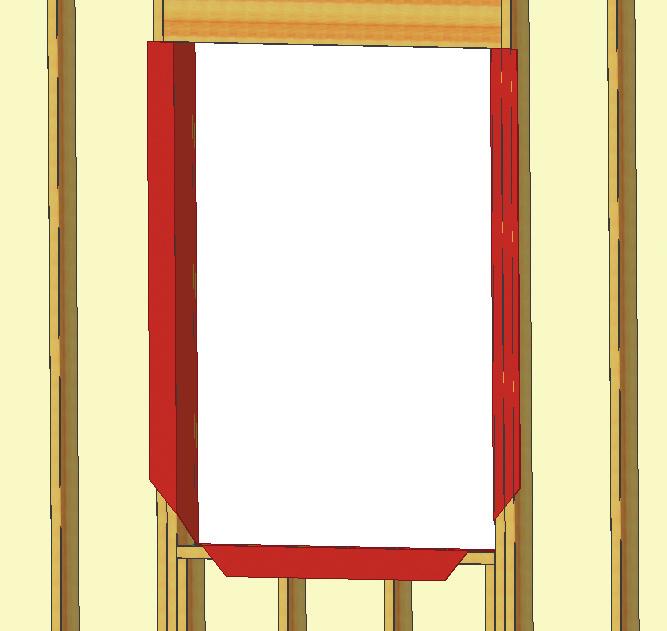 B) Verify the rough opening is plumb, level, and square. (Fig.