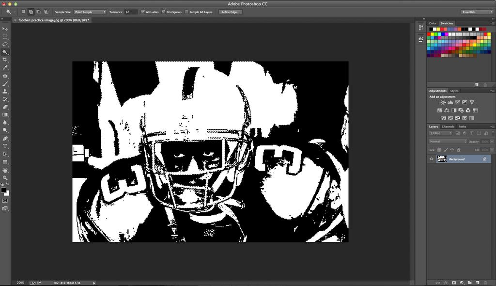 Warhol Project Tutorial -Choose the Magic Wand Tool (W) -Click on any solid white area on the image