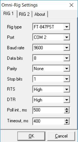 Communication > Select RS232 /TCP server Communication > EL / AZ + EL COM port > Choose the COM-port, e.g.
