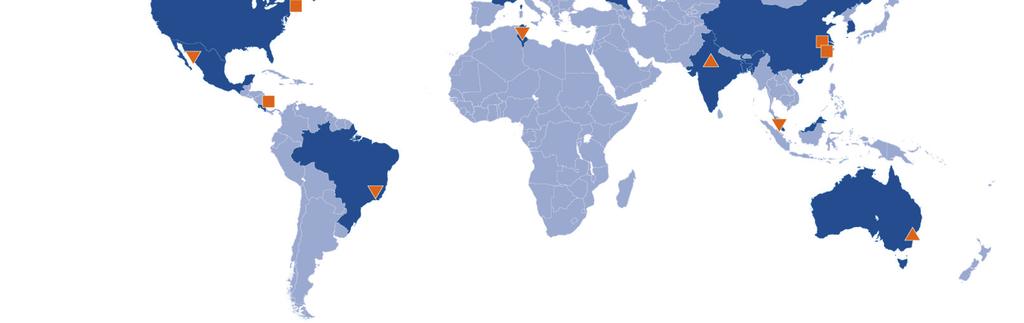 plants for the regional market Brazil, Malaysia, Mexico, Tunisia