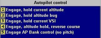 Autopilot control on Enigma systems Autopilot control on Enigma systems is very similar to that on Odyssey/Voyager systems providing much the same functionality in a slightly different presentation.