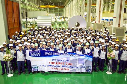 With annual production capacity of 180,000 tons, the Rayong Works is an integrated facility able to handle everything from the production of ingots, to hot rolling, cold rolling, and finishing.