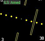 Each dot represents 2 degrees off course when flying any Nav Mode except ILS. Each dot represents a half a degree when in ILS mode.