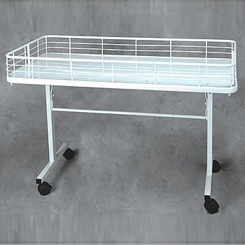 Wire Mobile Dump Table Display Model NO.: DBD004 Overall Dimensions: 31"H x 28"W x 48"L x 5 1/2"D.
