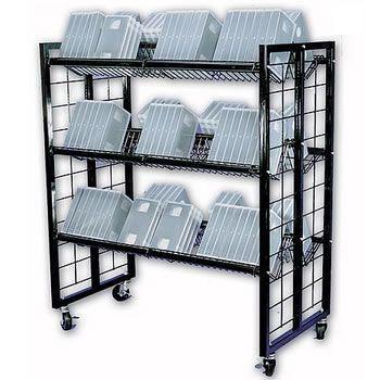 Floor Standing Wire Cart Display Model NO.: DBD006 Overall Dimensions: 44"H x 38"L x 18"D Shelves: 6 Casters: 4 Color: Silver, White, Black, Red, Blue, Brown, Gray or other colors.