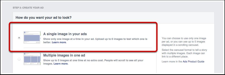 17: Choose Your Ad Format The old, standard ad format was one image and that's it. Just recently, FB introduced a new type of ad that contains multiple ads, all sliding left.
