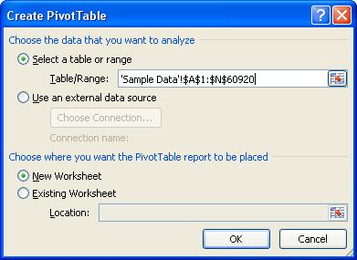 Figura 26). Urmează ca utilizatorul să plaseze diversele câmpuri (coloane) din tabelul de date pe zonele dorite ale tabelului pivot. IV.