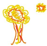 Rosie aged 9 drew these trees on Quizicats art pad.