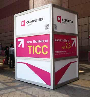 Item TWTC Square Pillar Ad Number of Sponsors exhibitor Price NTD, Full Size columns in total (W) x (H)cm x sides /each column Each side has parts (see photo below) (W) x (H)cm/each