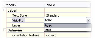 AutoCAD Civil 3D 2009 Education Curriculum NOTES 6. Click the General tab. 7. Under Label, click the Value for Visibility. Click the down arrow and select False.