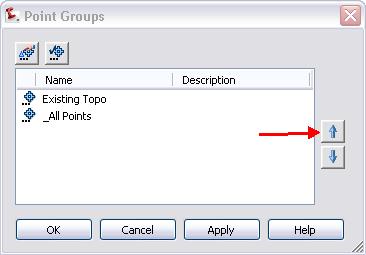 Therefore, if a point is a member of another point group, such as Existing Topo, it is a member of two groups, each of which can have its own point and point label styles.