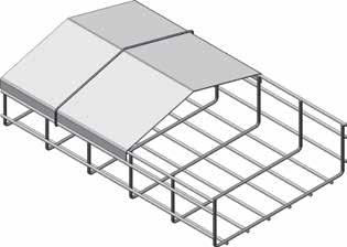 CABTRAY ACCESSORIES CABTRAY COVER Flat covers are supplied with a 5 repose angle Covers are manufactured in 2m lengths Available in Electro Zinc finish Part No.