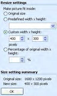 Predefined width x height A quick option that lets you choose from some preset common dimensions. Custom width x height Lets you choose your own width and height.