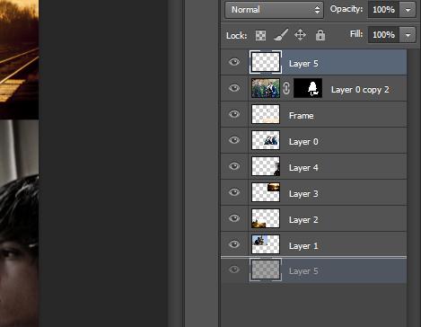 7. Move the new background layer below the rest of your