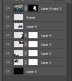 Add a layer mask to each surrounding picture you added by selecting the picture s layer in the Layers Pallet and