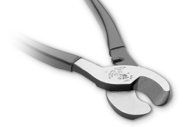 Cable Cutters Features: Custom, US-made tool steel. Hot-riveted joint ensures smooth action and no handle wobble. Through-hardened (not case-hardened) for longerlasting cutting surfaces.